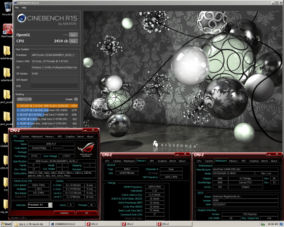 AMD R7 1800x Cinebench