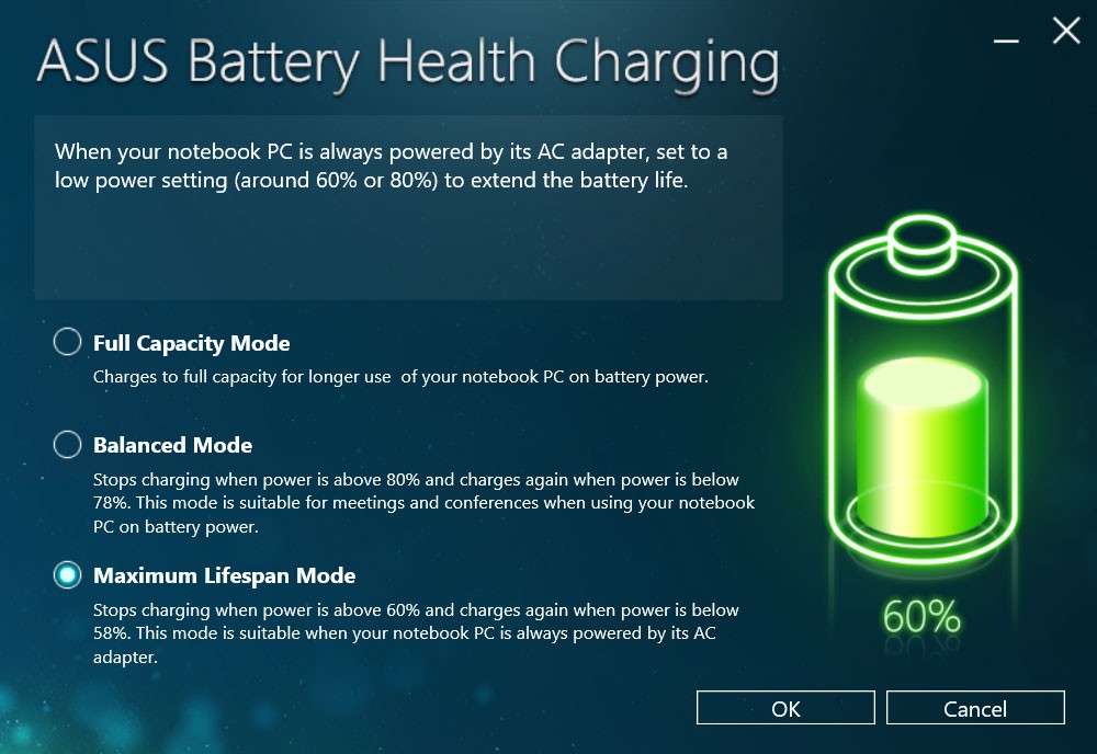 ASUS Battery Health Charging 