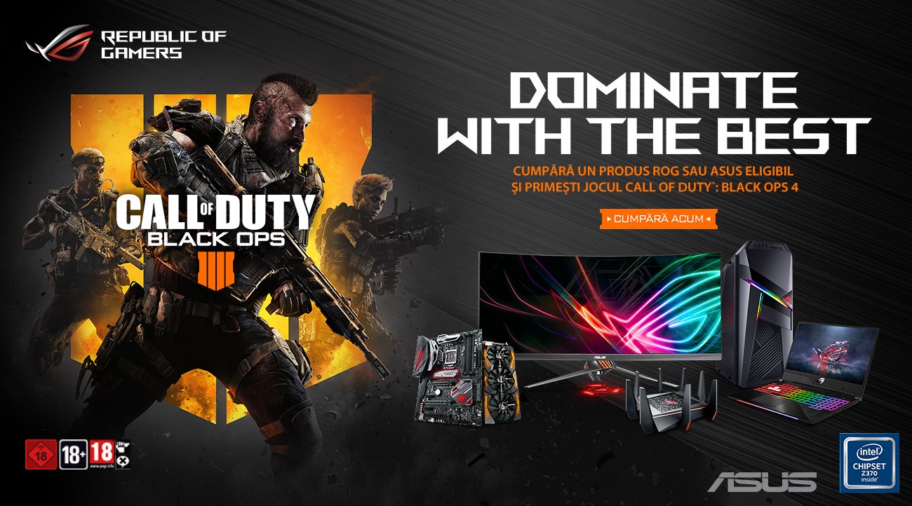 Modelele ROG vin însoțite de jocul Call of Duty: Black Ops 4!