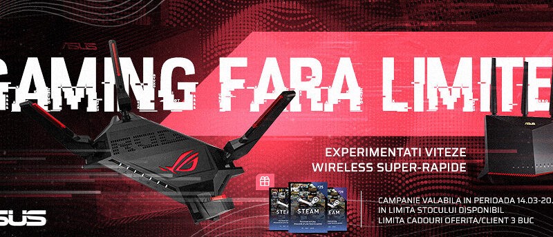 Promoție routere ASUS - Gaming fara limite