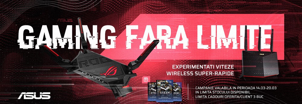 Promoție routere ASUS - Gaming fara limite