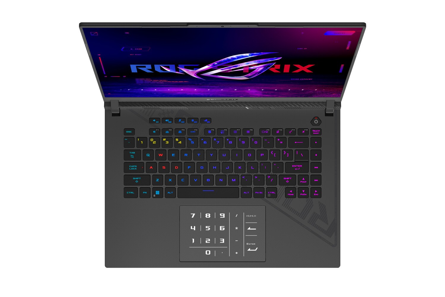 Strix G16 are iluminare RGB per tastă și NumberPad